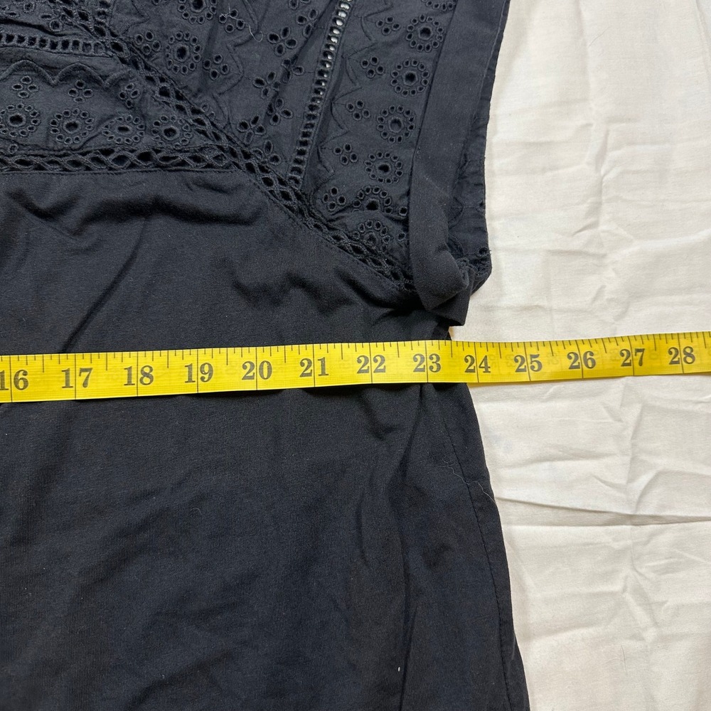 Lane Bryant Eyelet Lace Black Top Plus Size‎ 18/20 Boho Cottagecore - Picture 7 of 8